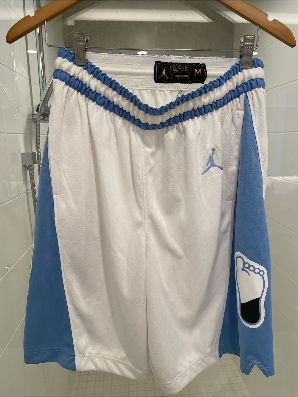 NWT Jordan NC White and Carolina Blue Basketball Shorts